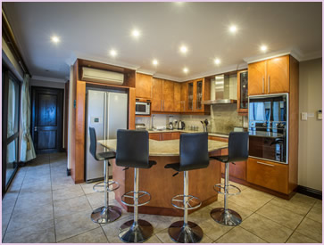 Self-catering kitchen at Zimbali Holiday Home's 22 Acaciawood unit